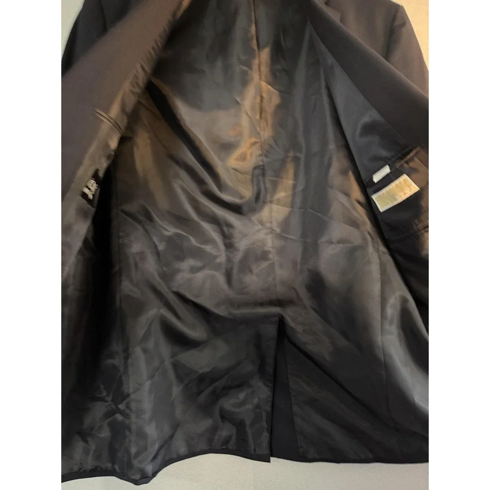 Michael Michael Kors Blazer Sport Coat Mens 44L Black Wool Blend Jacket Macy's